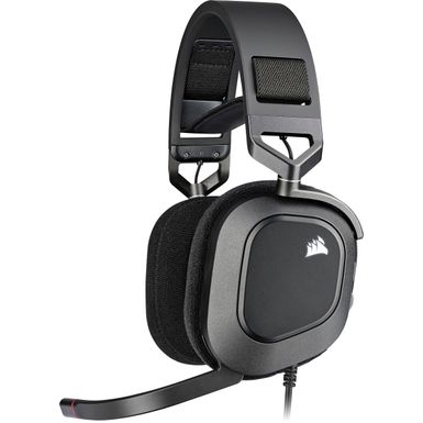 image of CORSAIR - HS80 RGB WIRED Dolby Atmos Gaming Headset for PC with Broadcast-Grade Omni-Directional Microphone - Carbon with sku:bb22056103-6506968-bestbuy-corsair