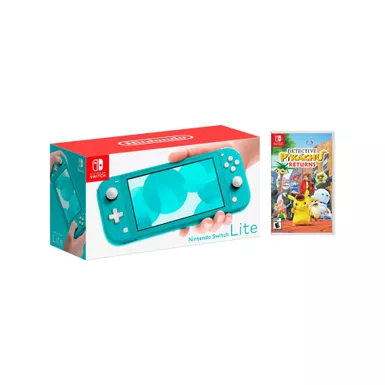 Nintendo Switch Lite Turquoise + Detective Pikachu Returns Bundle