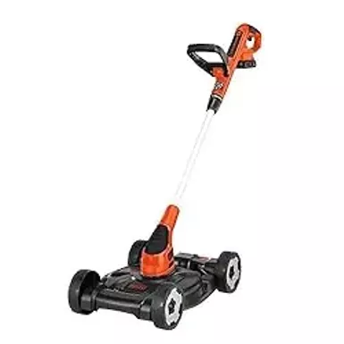 image of BLACK+DECKER Cordless Lawn Mower, String Trimmer, Edger, 3-in-1 (MTC220), 12-Inch with sku:b00hh4k548-amazon