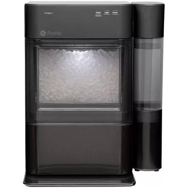 image of GE Profile - Opal 2.0 38-lb. Portable Ice maker with Nugget Ice Production, Side Tank, and Built-in WiFi - Black Stainless Steel with sku:bb21534999-bestbuy