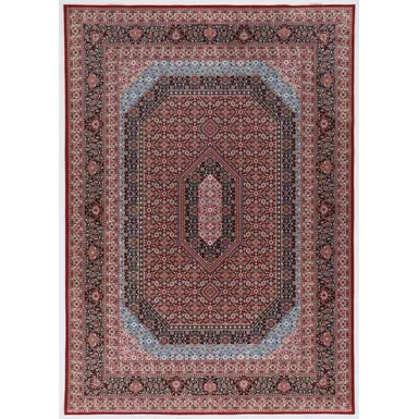 Hamish Red And Blue 5X7 Area Rug