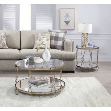 ACME Zekera Coffee Table, Champagne & Mirrored