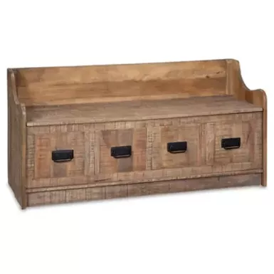 image of Brown Garrettville Storage Bench with sku:a4000093-ashley