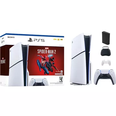 image of Sony - PlayStation 5 Console SLIM - Marvel's Spider-Man 2 Bundle (Full Game Download Included) Bundle With Accessories with sku:1000039815b-streamline