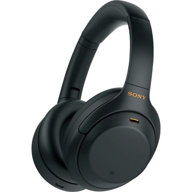 image of Sony - WH-1000XM4 Wireless Noise-Cancelling Over-the-Ear Headphones - Black with sku:bb21533012-6408356-bestbuy-sony
