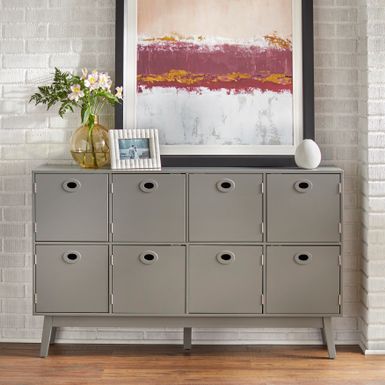 image of Simple Living Extra Large Jamie Cabinet - Charcoal Grey with sku:4cehrypriq9dlocf5eyqjqstd8mu7mbs-overstock