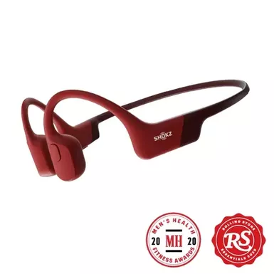 image of Shokz OpenRun Bone Conduction Headphones Red with sku:s803-st-rd-us-ugadgets