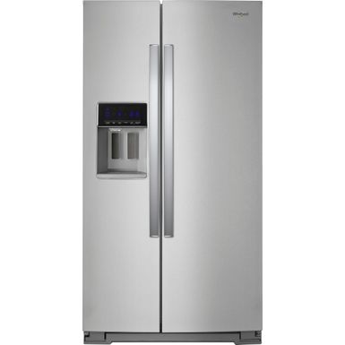 image of Whirlpool - 28.4 Cu. Ft. Side-by-Side Refrigerator with In-Door-Ice Storage - Stainless Steel with sku:wrs588fihz-electronicexpress