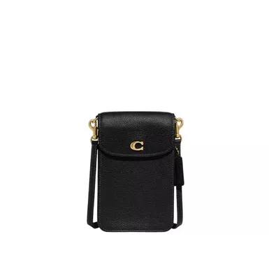 Coach Phone Crossbody (Black)