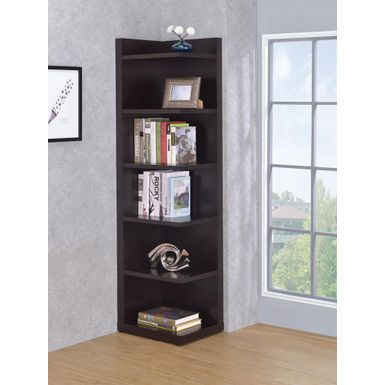 image of 6-tier Corner Bookcase Cappuccino with sku:800270-coaster