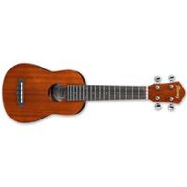 image of Ibanez UKS10 Soprano Ukulele Acoustic Guitar with Mahogany Top, 17 Frets, Mahogany Neck, Rosewood Fretboard, Open Pore with sku:ibuks10-adorama