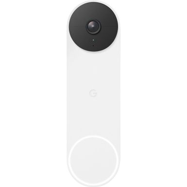 image of Google - Nest Video Wi-Fi Video Doorbell - Battery Operated - Snow with sku:ga01318-us-streamline