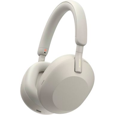 image of Sony - WH-1000XM5 Wireless Noise-Canceling Over-the-Ear Headphones - Silver with sku:bb21986139-6505728-bestbuy-sony