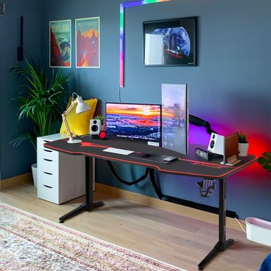 OSP Home 63 Adaptor Gaming Desk in Black