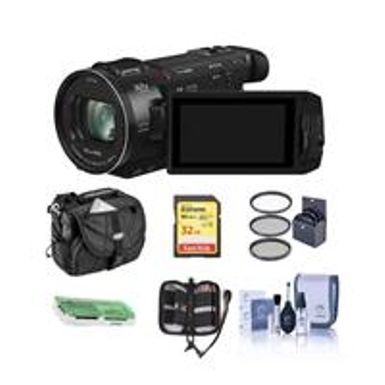 image of Panasonic HC-WXF1K 4K UHD Camcorder, 24x Leica Dicomar Lens, - Bundle With 32GB SDHC Card, Video Bag, 62mm Filter Kit, Cleaning Kit, Memory Wallet, Card Reader with sku:pchcwxf1ka-adorama