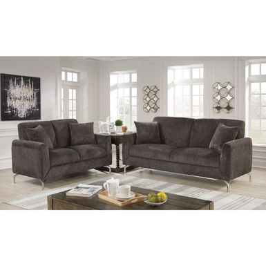 image of Furniture of America Jen Contemporary Grey 2-piece Sofa Set - Dark Grey with sku:m7oq5m2urs9xldsxbatqnqstd8mu7mbs-fur-ovr