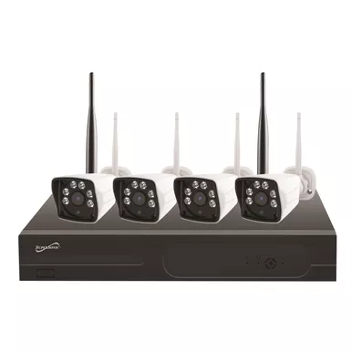 image of Supersonic - Wireless Security System w/ 4 Indoor/Outdoor Cameras with sku:sc-5004nvr-powersales