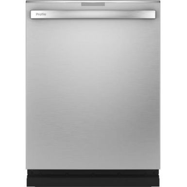 image of GE Profile 24" Stainless Steel Built-In Dishwasher with sku:pdt715synfss-pdt715synfs-abt