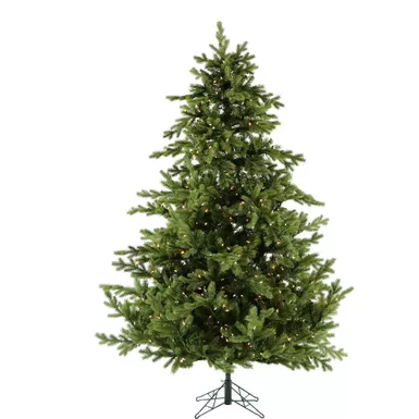 Fraser Hill Farm 7.5' Woodside Pine Tree, Clear Smart Lights, Easy Connect