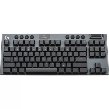 Logitech - G915 LIGHTSPEED TKL Wireless Mechanical GL Clicky Switch Gaming Keyboard with RBG Backlighting - Black