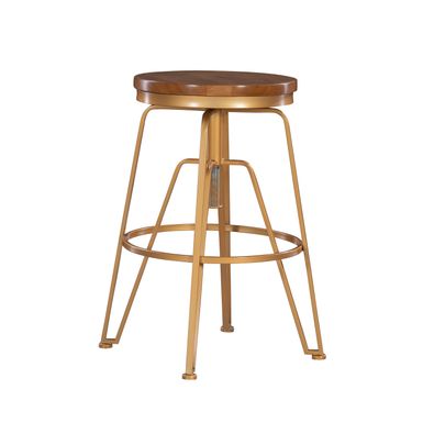 image of Wallace Adjustable Stool Matte Gold with sku:lfxs1890-linon