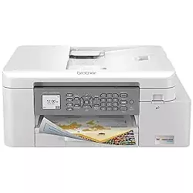 image of Brother - INKvestment Tank MFC-J4335DW Wireless All-in-One Inkjet Printer with up to 1-Year of Ink In-box - White/Gray with sku:bb21747812-bestbuy