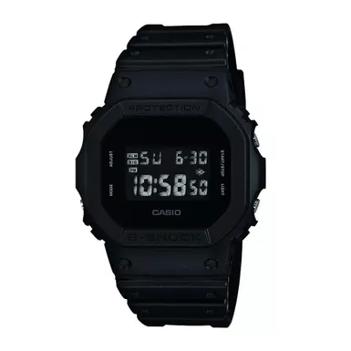 image of G-Shock - Square Black Digital Resin Watch with sku:dw5600bb-1-powersales