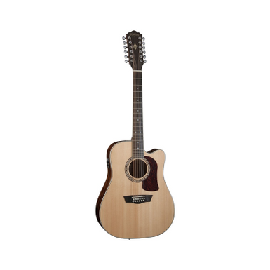 image of Washburn HD10SCE12-O Heritage 10 Series Acoustic Cutaway Guitar. Natural with sku:was--hd10sce12o-guitarfactory