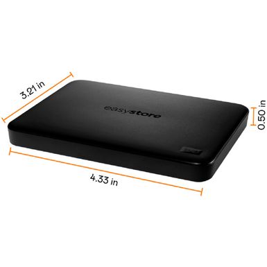 Angle Zoom. WD - Easystore 2TB External USB 3.0 Portable Hard Drive - Black