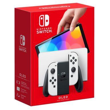 Nintendo Switch 64GB OLED Console with White Joy-Con Controllers Bundle with Carry Case & Screen Protection, Metroid Dread