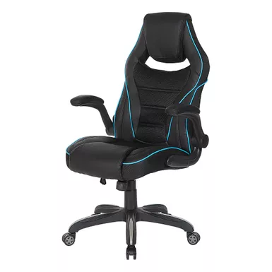 OSP Home Furnishings - Xeno Gaming Chair in Faux Leather - Blue