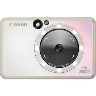 image of Canon - Ivy CLIQ+2 Instant Film Camera - Iridescent White with sku:bb21617342-6424500-bestbuy-canon