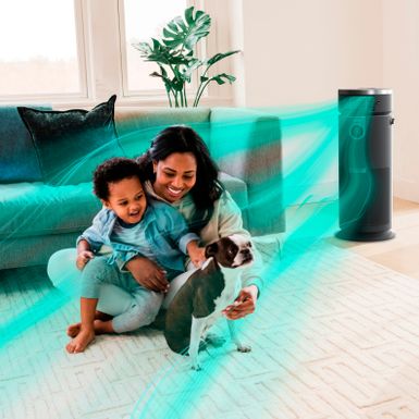 Alt View Zoom 11. Shark - 3-in-1 Max Air Purifier, Heater & Fan with NanoSeal HEPA, Cleansense IQ, Odor Lock, for 1000 Sq. Ft - Charcoal Gre