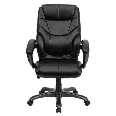 Alamont Home - Greer Contemporary Leather/Faux Leather Executive Swivel Office Chair - Black