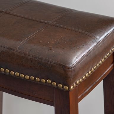 Ansley Backless Upholstered Counter Stool Brown