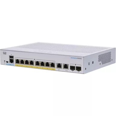 image of Cisco CBS350-8FP-E-2G 8-Port Gigabit PoE+ Compliant Managed Network Switch with SFP & RJ45 Combo with sku:ciscbs358f2g-adorama
