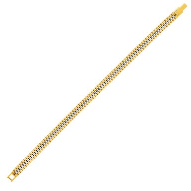 Panther Link Bracelet in 14k Two Tone Gold (8.5 Inch)
