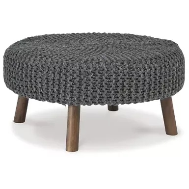 image of Charcoal Jassmyn Oversized Accent Ottoman with sku:a3000216-ashley