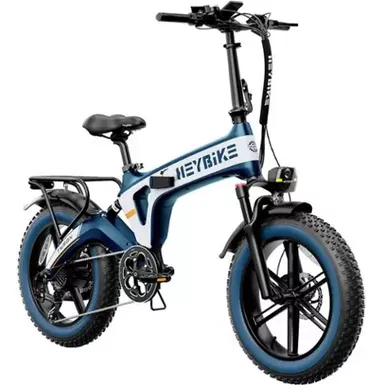 image of Heybike - Tyson Foldable E-bike w/ 55mi Max Operating Range & 28 mph Max Speed - Blue with sku:bb22237470-bestbuy