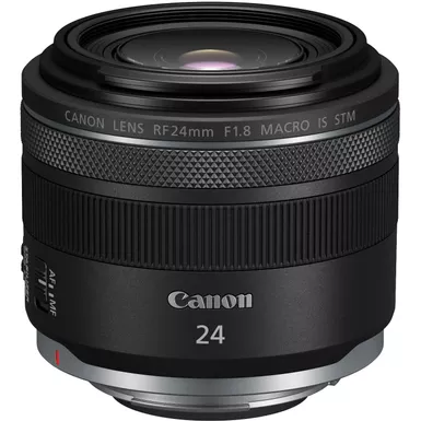 image of Canon - RF 24mm F1.8 MACRO IS STM Wide Angle Prime Lens for EOS R-Series Cameras - Black with sku:bb22065473-bestbuy