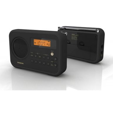 image of Sangean Black Portable Digital Radio with sku:sg-104-sg-104-abt
