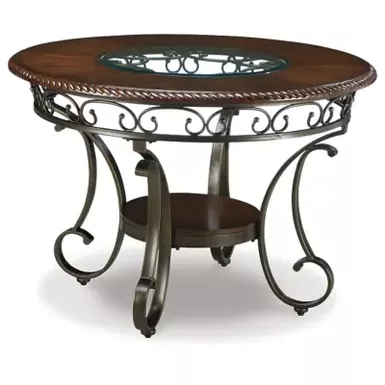 image of Brown Glambrey Round Dining Room Table with sku:d329-15-ashley