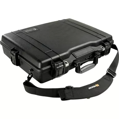 image of Pelican Watertight Hard 17" Deluxe Notebook Computer Case with Padded Sleeve - Black with sku:pl1495cc1b-adorama