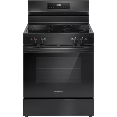 image of Frigidaire 5.3 Cu. Ft. Black Freestanding Electric Range with sku:fcre3062ab-electronicexpress