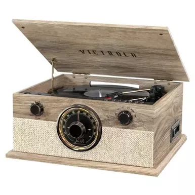 image of Victrola - Bluetooth Stereo Audio System - Farmhouse Oatmeal with sku:bb21262673-bestbuy