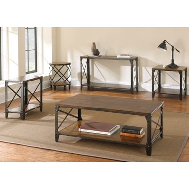 Rent To Own Windham Solid Birch And Iron Rustic Coffee Table By Greyson Living Flexshopper