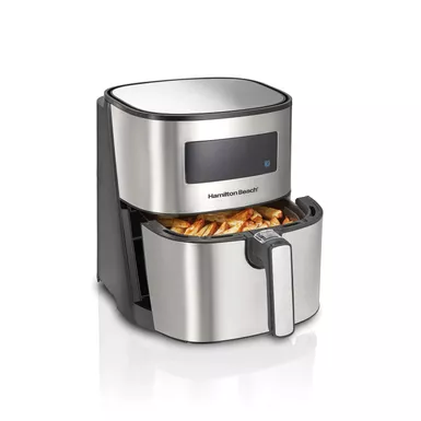 image of Hamilton Beach - 5.8qt Digital Air Fryer W/Stainless Accents with sku:35075-powersales