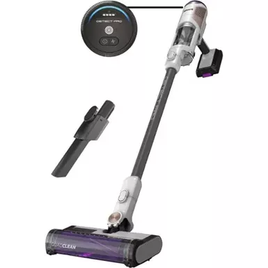 image of Shark - Detect Pro Cordless Stick Vacuum, QuadClean Multi-Surface Brushroll, HEPA Filter, Detect Technology - White/Beats Brass with sku:bb22163845-bestbuy