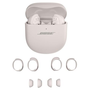 image of Bose QuietComfort Ultra Wireless Noise Cancelling Earbuds, White Smoke, Bundle with Alternate Sizing Kit with sku:bo882826002k-adorama