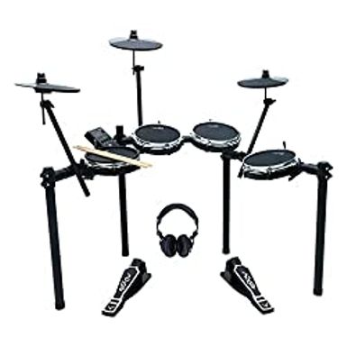 image of The ONE Electric Drum Set with 333 Sounds, Mesh Drum Pads Electronic Drum Kit with USB MIDI Connectivity for Adults and Beginners (EDM-200) with sku:b09ky3ldrn-amazon